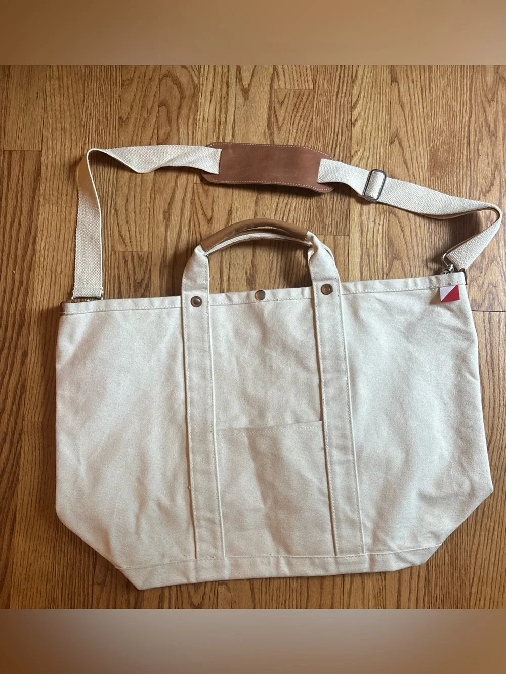 ShoreBags Large Canvas Tote Bag Detachable Strap Beach Summer